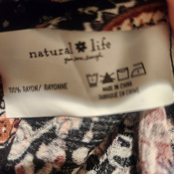 Natural life button down Paisley bohemian print - Picture 5 of 6